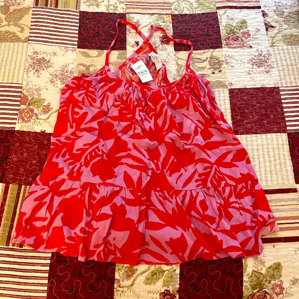 Loft Race Back Top Small NWT